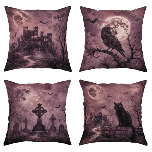 Housses de coussin chat gothique pour masquer l'usure de vos sieges