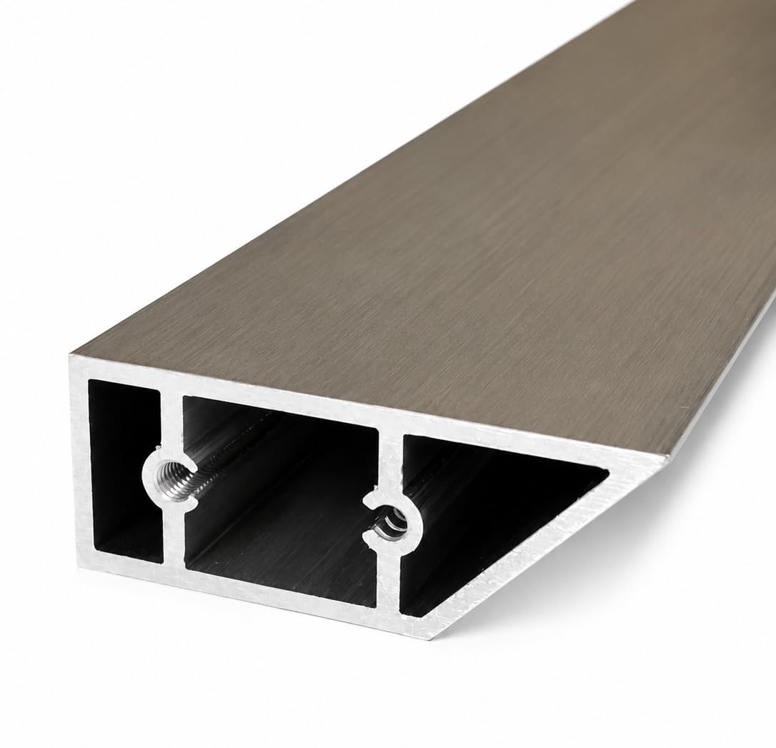 Perfil de aluminio 80 x 30 mm x 2 m, perfil de refuerzo para mesas y encimeras, perfil hueco robusto para muebles y proyectos versátiles