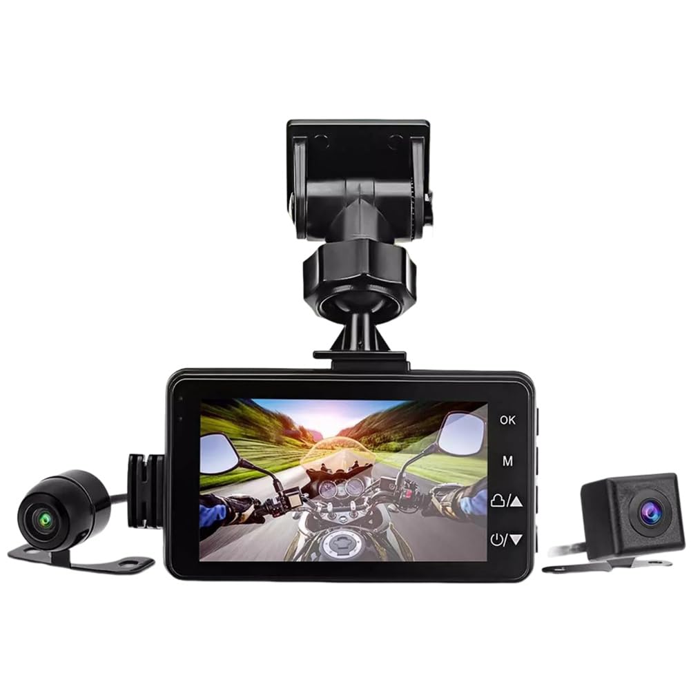 Telecamera DVR per moto con telecamera anteriore posteriore Dual Video Registrazione in loop impermeabile Registratore di guida per moto Sostituzione