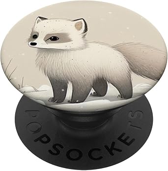 Arctic Fox Cub in the Snow - Cute and Fun Design PopSockets Swappable PopGrip