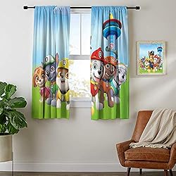 Cortina De Baño Paw Patrol DILITECK - Cortinas opacas para puerta corredera Paw Patrol para sala de estar, impresión de dormitorio, cortinas opacas (ancho x largo)