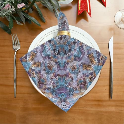 Servilletas de Tela Boho Mandalas Indianas Set x6 miniatura 3