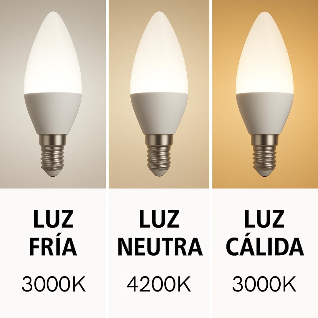 10 Lampadine LED E14 A Candela 6W (equivalenti 50W): Luce Calda 3000K, Non Dimmerabili, Alta Resa Cromatica, Risparmio Energetico