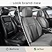 Coverado Car Seat Cover, Cover for Cars Front Seat, Premium Leather, Universal Fit Waterproof Seat Protectors, Car Seat Cushion Non-Slip for Most Cars-Gray