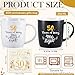Imagen de Geiserailie 2 Tazas de Cerámica para Parejas 50 Years Mr and Mrs con Carta Divertidas para Navidad Cajas de Regalo Negras para Bodas Compromisos Aniversarios San Valentín 380 ml