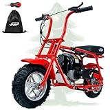[Starts Right Up] FRP MB40 4-Stroke Mini Bike, 40CC Kids Mini Dirt Bike with No Mixing Oil Need, Easy to Assemble/Touch Protection, 18 Mph Max Speed and Support Up to 165 LBS (Red)