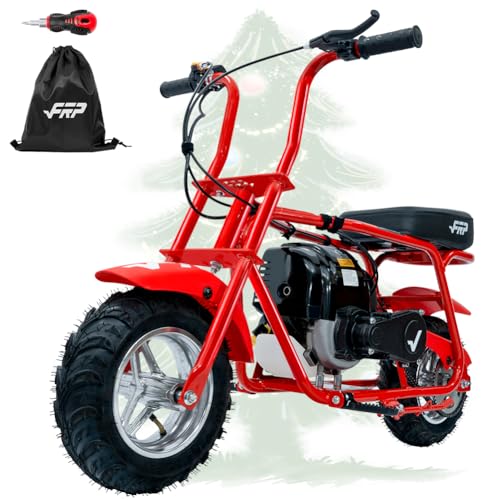 [Starts Right Up] FRP MB40 4-Stroke Mini Bike, 40CC Kids Mini Dirt Bike with No Mixing Oil Need, Easy to Assemble/Touch Protection, 18 Mph Max Speed and Support Up to 165 LBS (Red)