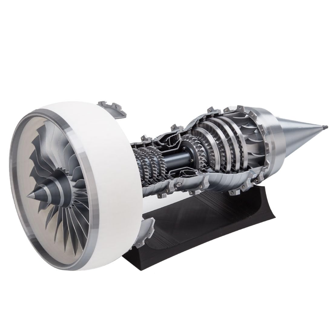 Model silnika spalinowego, TRENT900 skala 1/15, nadruk 3D, funkcjonalny silnik turbofanowy, zestaw do samodzielnego montażu, silnik samolotowy, prezent