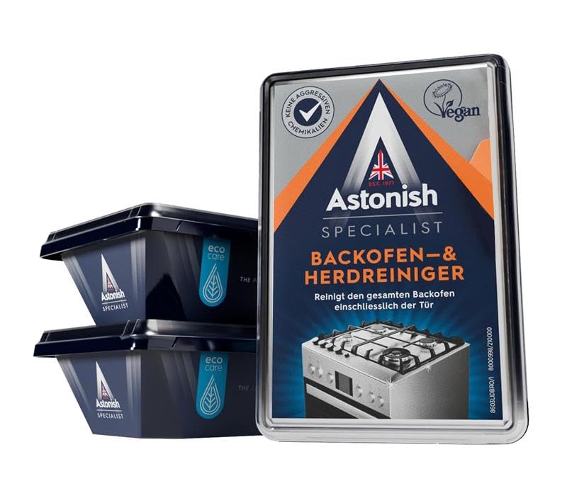 Astonish Backofenreiniger Extra Stark 3er Set (3x250ml Gel Paste) – kraftvoller Ofenreiniger für Backofen, Herd, Induktionskochplatte und mehr – effektiver...