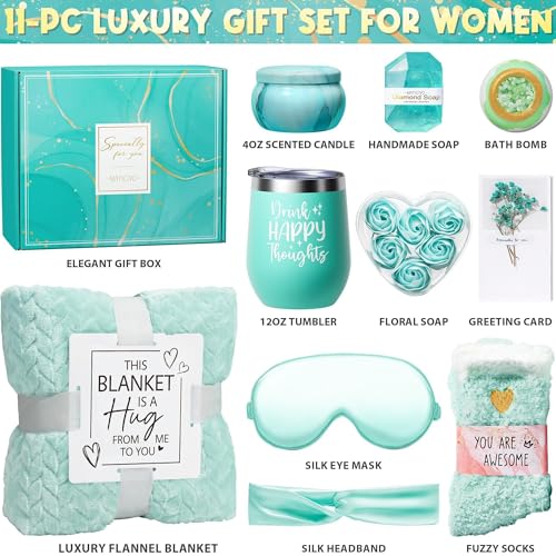 Image of Birthday Gifts for Women Spa Baskets Self Care Package Get Well Soon Gifts | Thinking of You Relaxing Ocean Spa Gift Set, Sympathy Christmas Unique Gift idea for Women Her Mom Wife Grandma Friend Sister