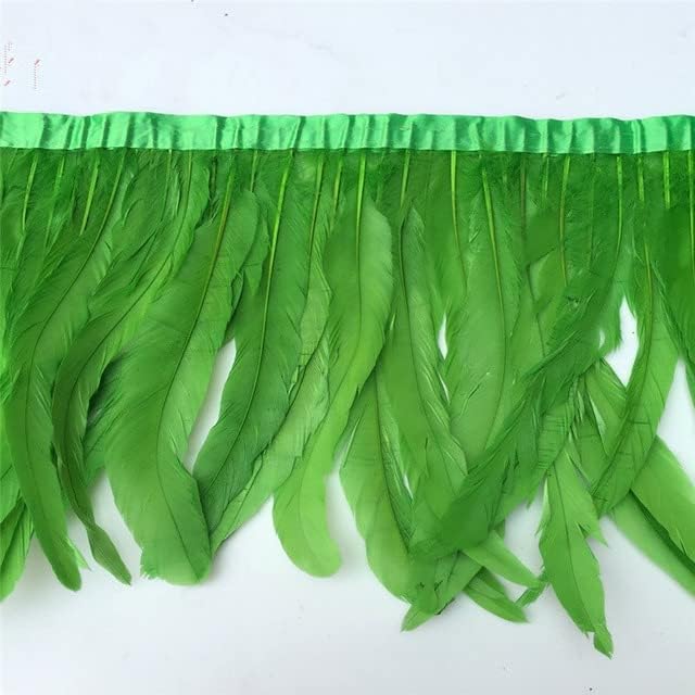 Zamihalaa - 12-14 Inch Royal Blue Rooster Tail Trim Coque Feather Trimming/Ribbon for Crafts Dress Skirt Carnival Costumes Plumes - 5 Meters