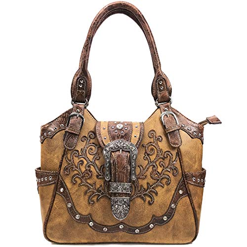 Bolso tote para mujer Zelris American Albino con diseño floral occidental y hebilla, para portar armas ocultas miniatura 1