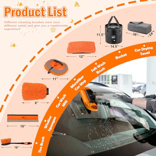 LAANPOLE 12FT Car Cleaning Kit