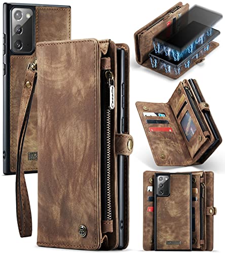 UFinetech Desmontable 2 en 1 Cartera Funda Samsung Galaxy Note 20 Diseñado Magnetica Flip Libro TPU Cuero Tapa Tarjeta Cuerda Cerradas Billetera Funcion Funda de Samsung Galaxi Note 20 5G