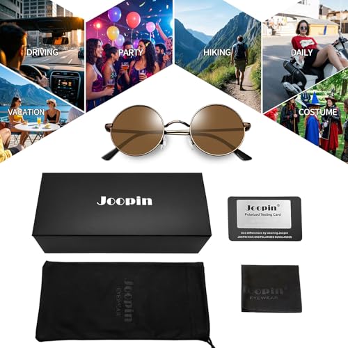 Image of Joopin Small Round Sunglasses Hippie Circle Sun Glasses UV400 Protection