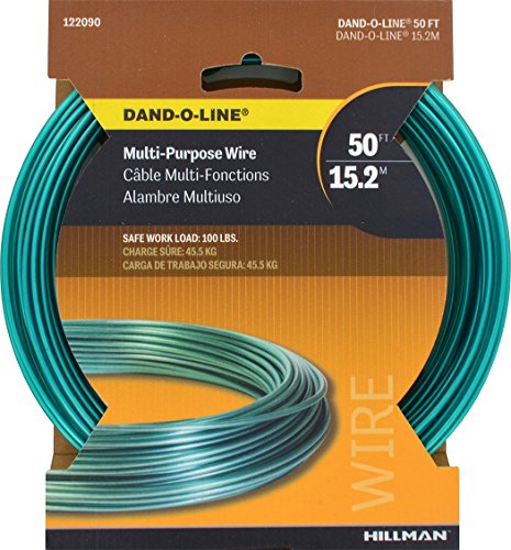 Image of Hillman Green Plastic Coated Steel Wire for Clothesline Wire