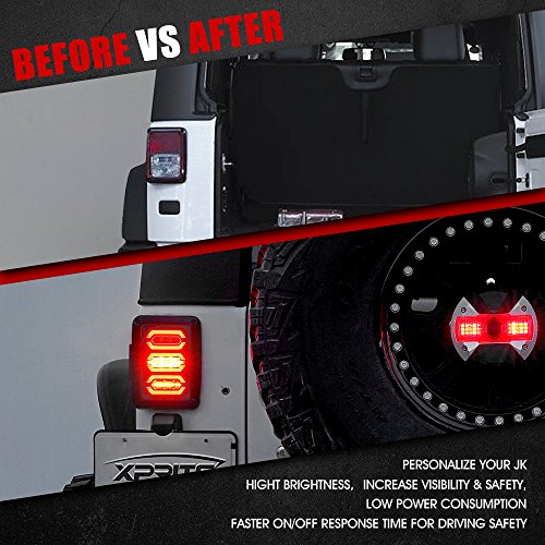 Image of G3 Diamond Series Clear LED Tail Lights Compatible with 07-18 Jeep JK JKU