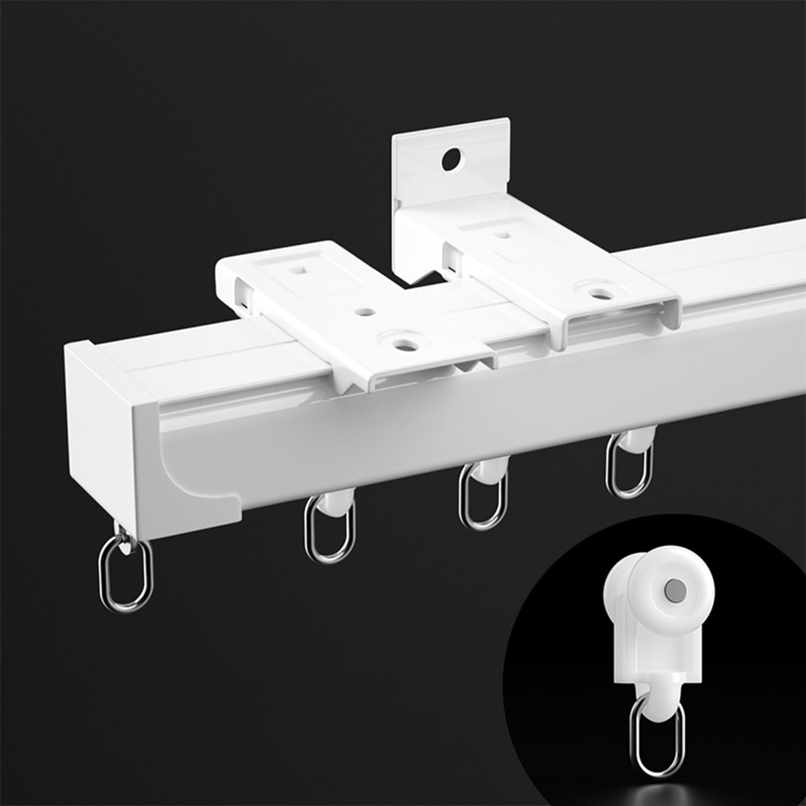 Heavy Duty Aluminium Curtain Rail Track System, 90 Degree Corner Bend for L Shape U Shape, Ceiling or Wall Mount Room Divider Solution