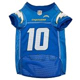 NFLPA Justin Herbert PET Jersey, NFL Dog Shirt, Size Medium, Los Angeles Chargers Mesh Jersey for Dogs