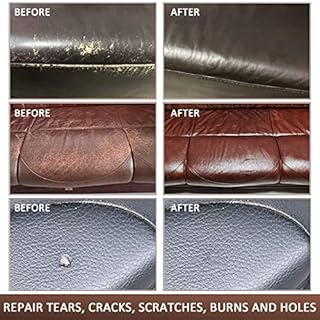SEISSO Vinyl and Leather Repair Kit for Furniture, Sofa, Jacket, Couches, Car Seats and Purse. Easy Instructions to Match Any Color, Restore Any Material, Bonded, Italian, Pleather, Genuine