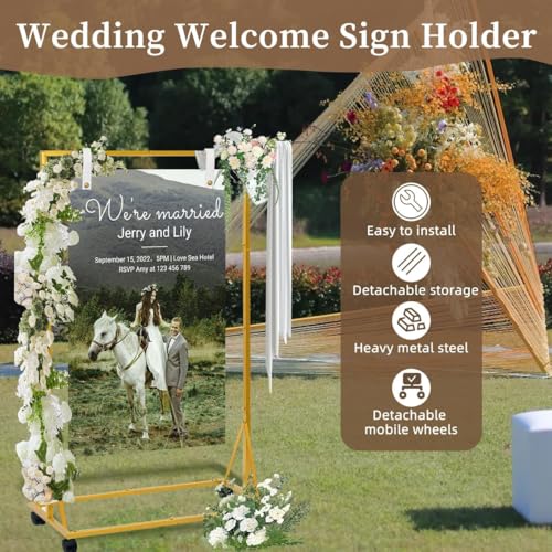 Support de plaque de mariage pour affiche plan de table réception 170cm