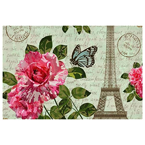 Sets de table vintage Paris antidérapants et résistants à la chaleur