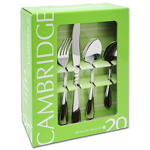 Cambridge Silversmiths 20 Pc Flatware Set, Allure Mirror