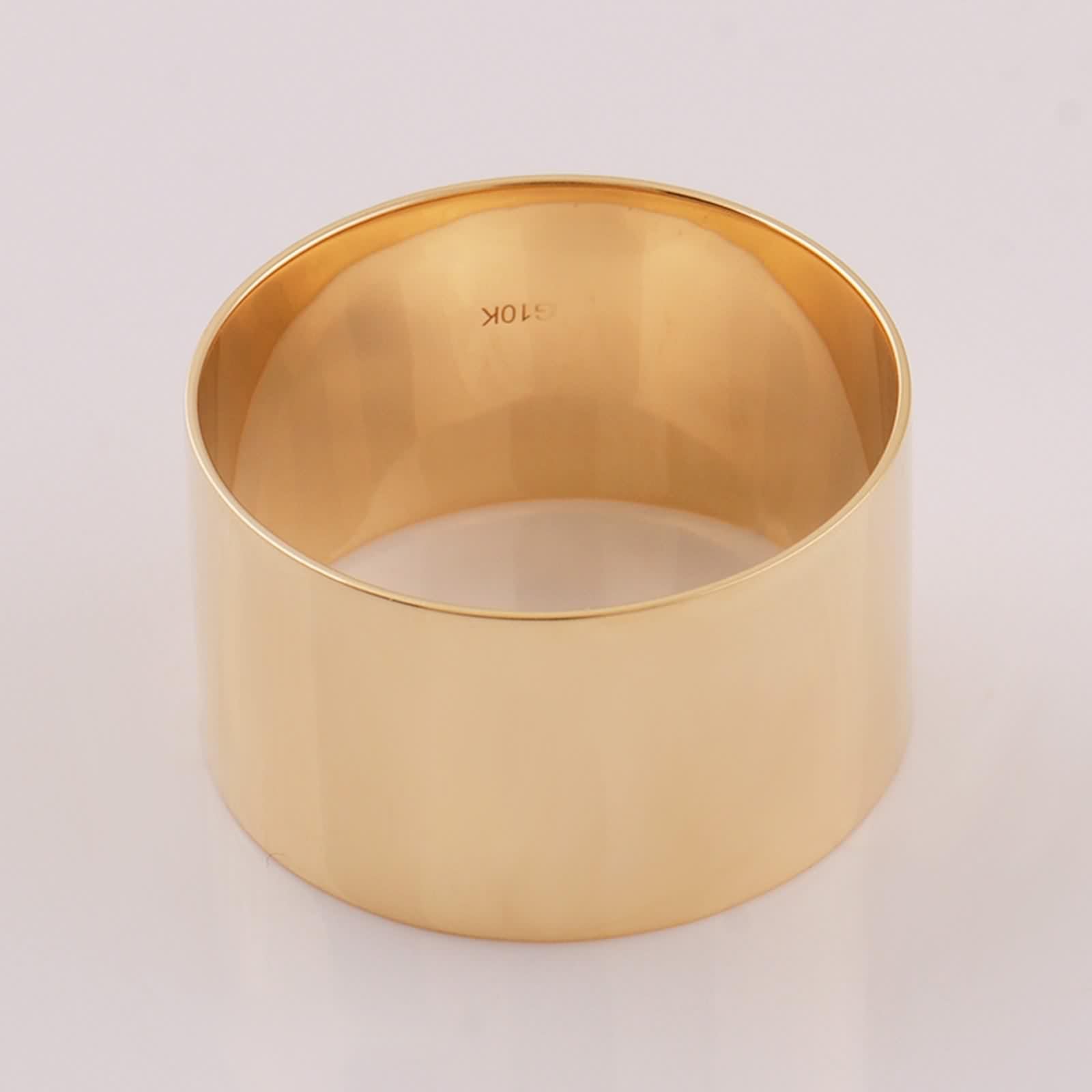 Alianzas de boda, oro amarillo de 9 K/14 K/18 K, ancho 12 mm, bisutería de regalo de cumpleaños