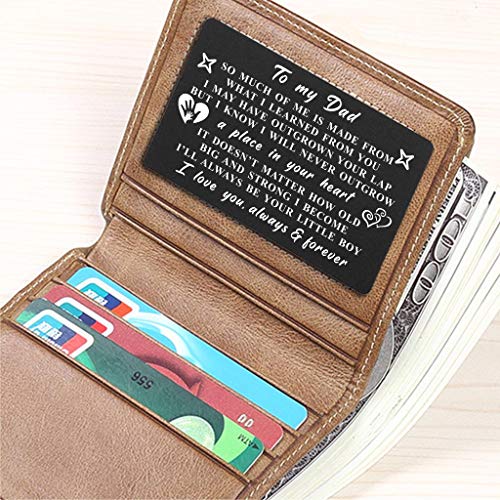 DEGASKEN Dad Gifts from Son, I Love You Dad Wallet Card, So Much of Me is Made from You, Fathers Day Card from Son4