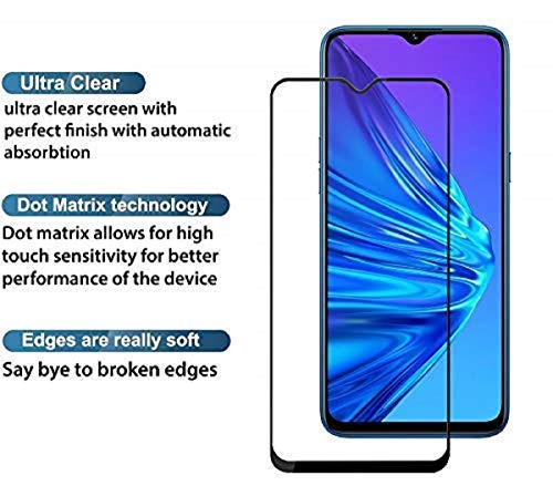 Image of Tempered Glass Screen Protector Compatible for Xiaomi Mi Note 8 Pro (6.53 Inch) HD Clear, Bubble-Free, Anti-Scratch Full Protection Durable Tempered Glass (Black, Pack of 1)