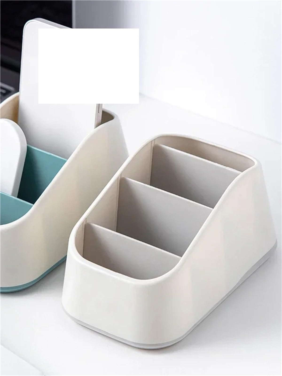 2 Stück Fernbedienungshalter mit Schlitz, Desktop-Aufbewahrungsbox, TV-Fernbedienung, Telefon-Organizer, Zuhause, Hotel Für Fernbedienung(Gray)