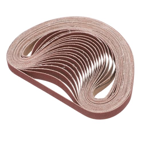 STOBAZA Edge Sanding Precision: 20pcs Aluminum Oxide Sandpaper Belts 240 Grit for Belt Sanders Universal Fit