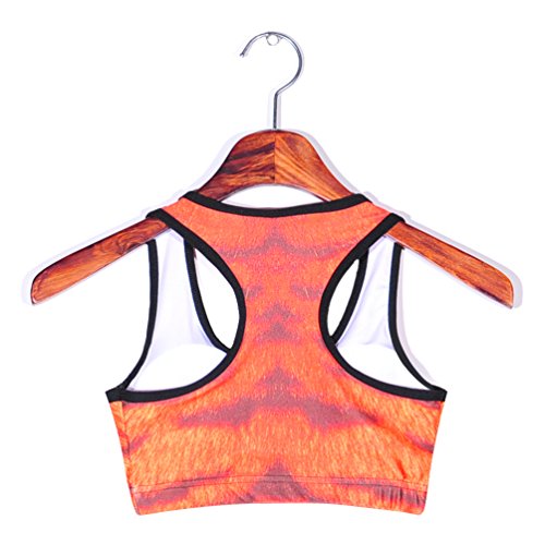 Image of Sister Amy Women's Aerobics Gym Dance Yoga Vest Printed Sports Bra Top Vest