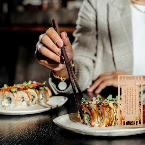 Plato decorativo de madera para sushi estilo japonés miniatura 5