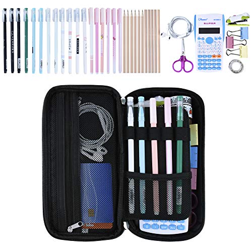 Image of Chelory Big Capacity Pencil Case Large Pencil Bag Pouch Pen Case Pencil Marker Holder Stationery Storage Makeup Bag for Office Supplies Adults