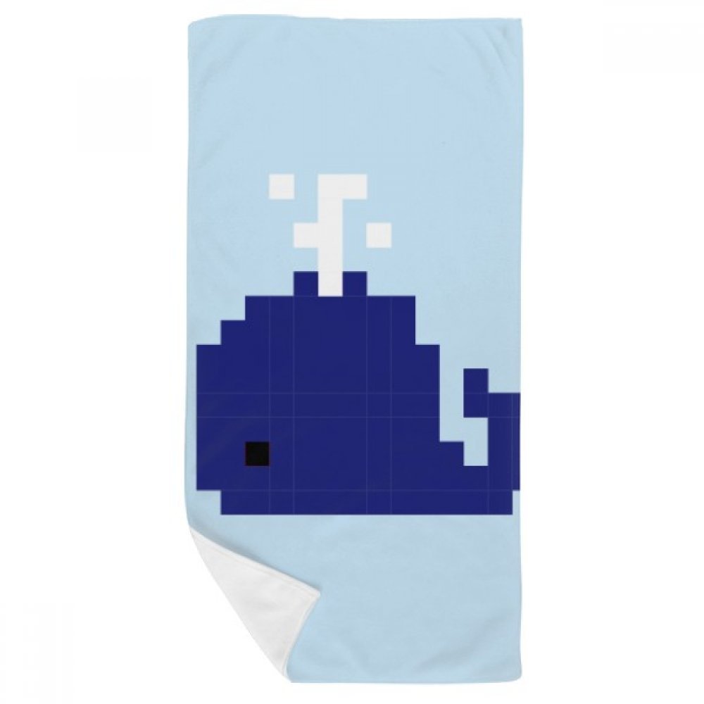 Serviette de bain multicolore pixel au toucher ultra doux 35x70cm