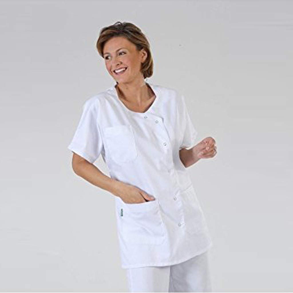 Cocila Blouse Médicale Femme Tunique Manches Courte 3 Poches Infirmiere Uniforme De Travail Haut Tenue Aide Soignante Professionnelle Esthéticienne Doux Confortableavec Vêtement Lavables Durables - 3