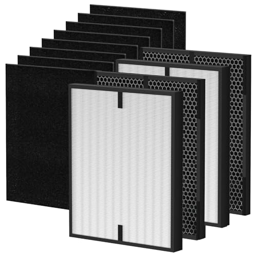 Image of AD 3000 Replacement Air Filters Compatible With Air Doctor 3000, 3000m, 3000pro Air Puri-Fier, includes 2 Premium Air Replacement Filters + 2 Activated Carbon Filters + 8 Pre-Filter