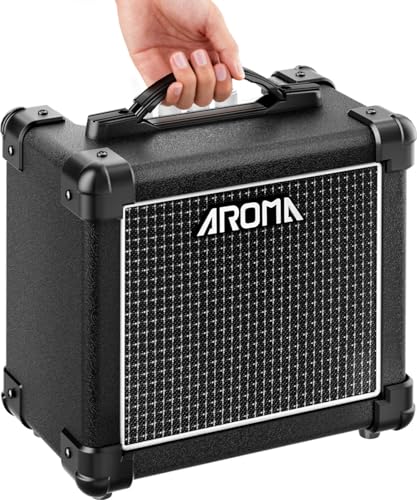 Ulumac Aroma Guitar Amp, Powerful 10W Small Electric Guitar Amplifier with DSP Enhanced Tone, Clean/Distortion, 2-Band EQ, Bluetooth & Headphone Jack, Portable for Indoor Practice/Small Gigs, AG-10S