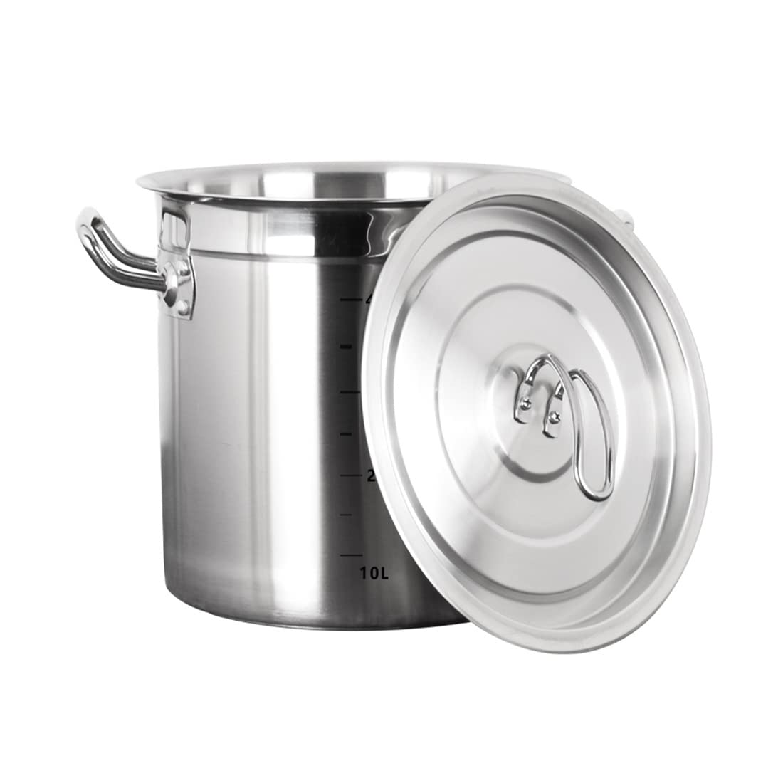 Stainless steel soup pot, Household Round Bucket with Lid, Commercial Large-Capacity Brine, Suitable for All Stove(45 * 45cm(68L))