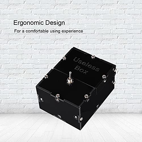 Brinquedo Engraçado Caixa Inútil DIY Kit Caixa Automática Deixe-me Sozinho Preto para Matar o Tempo