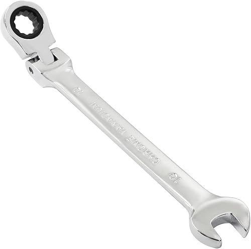 Miniatura 1 de Piutouyar Llave de trinquete de cabeza flexible de 0.394 pulgadas, llave de trinquete métrica profesional, llave combinada, herramienta de llave de