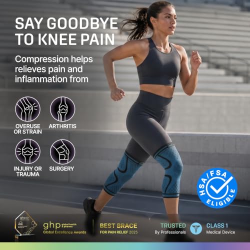 Image of Modvel 2 Pack Knee Brace for Women - Knee Support for Walking, Knee Compression Sleeves for Pain Relief, Knee Sleeves for Women, Knee Brace for Sports, Workouts & Arthritis