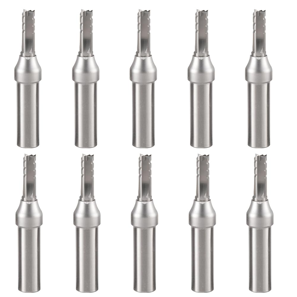 3 Taglienti Fresa Dritta 12,7 mm MDF Compensato Truciolato Intaglio del Legno Rifilatura Scanalatura Router Bit 10 Pezzi