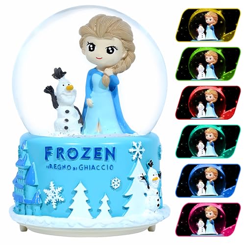 Princess Snow Globe, Music Snow Globes with Automatic Snowflakes, Snow Lantern Glittering for Girls Ages 8-12, Birthday Christmas Easter Princess Gifts Toys for 6 7 8 9 10 11 12+ Year Old Girls
