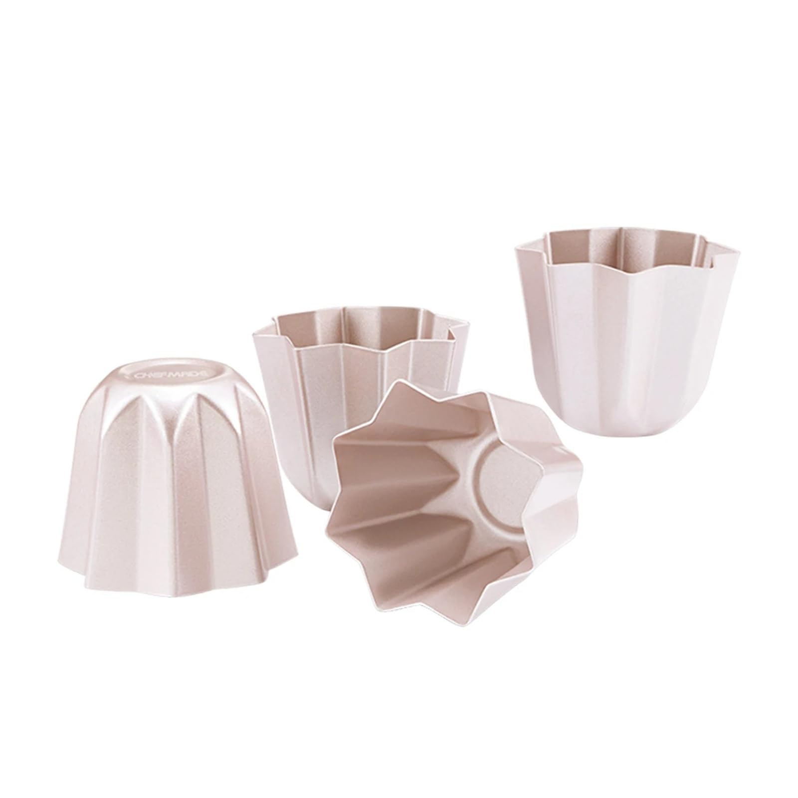 Chefmade Küchen-Backutensilien, achteckiges Backformen-Set for Brot, Pudding, Kuchen, 4 Stück, Backformen aus amerikanischem SLE-Kohlenstoffstahl