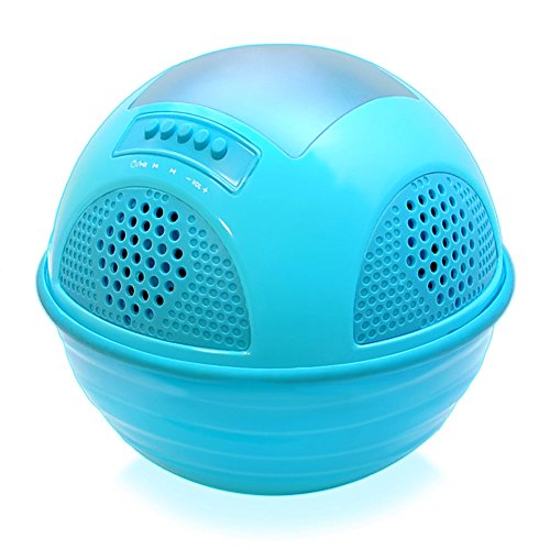pyle Aqua Sunblast Floating Bluetooth Waterproof Pool Speaker System with Built-in Solar Panel