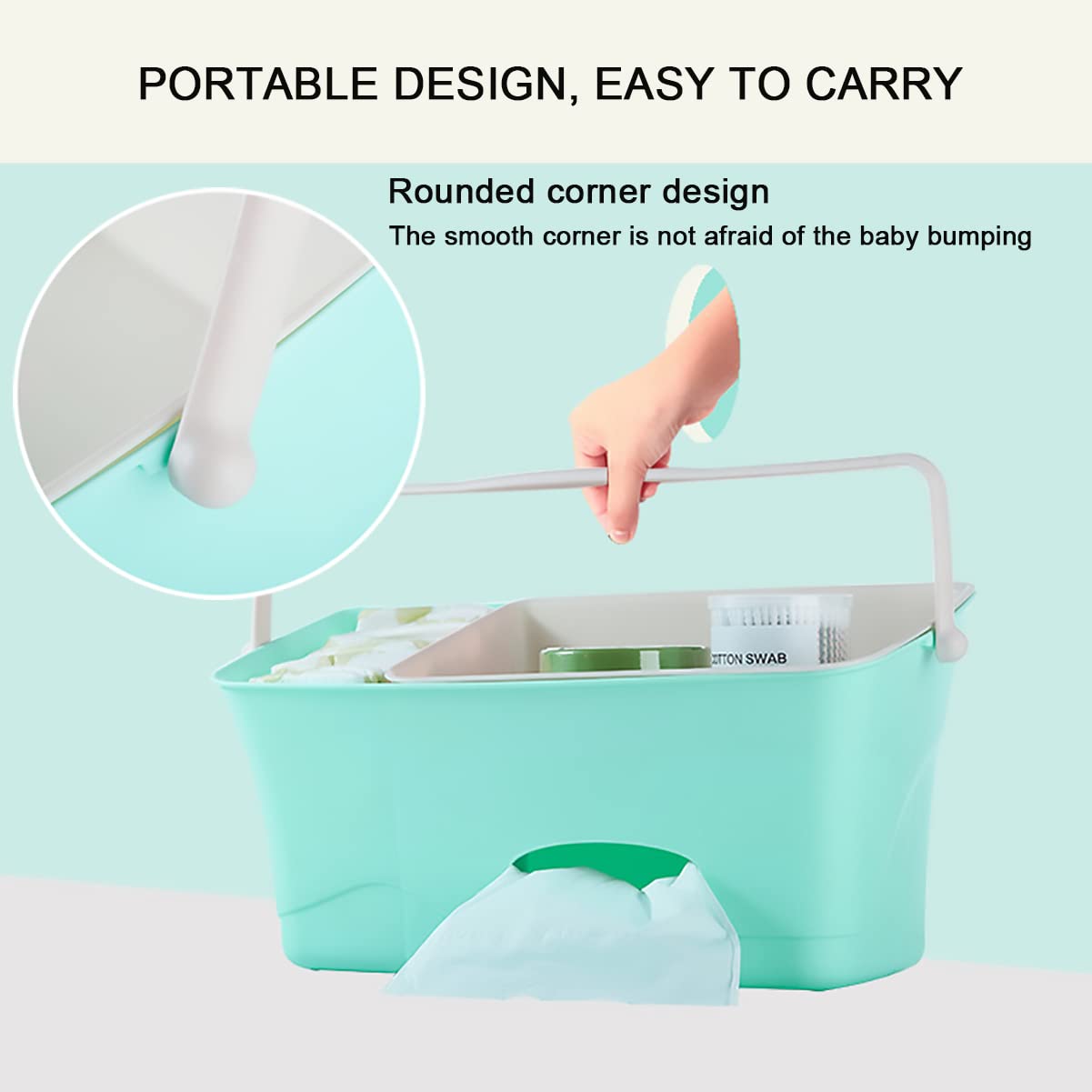 Baby Aufbewahrungsbox Feuchttücher Box Baby Feuchttücher Spender Baby Feuchttuchbox mit Deckel Kindertuchbox Toilettenpapierbox für Zuhause,Blau