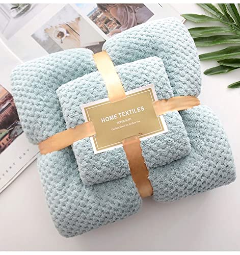 HomeCloud Ultra Soft Cotton+Velvet Bath Towel Set, which Includes Bath Towel with Hand/Face Towel for Women & Children 300 GSM Set of 2 (140 * 70cm+75 * 35cm)