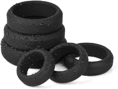 Miniatura 2 de Shanhai 6 unidades silicona Cock Ring Set, erección Enhancing Pene